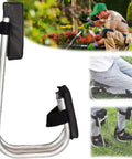 Garden Knee Seat And Kneeler For Easy Yard Work Back Saver Strap On Kneeling Stool Supports Up To 330 Pounds Sturdy Steel Frame With Cushioned Pad For Pain Free Weeding And Gardening