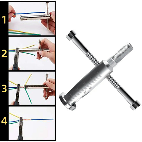 Wire Twisting And Stripping Tool For Drill Drivers, No Fuss Quick Connector Twist Tool That Strips And Twists Wires In One Pass, Pro Grade 45 Steel Power Tool Accessory For Fast Cable Assembly, 4 Square