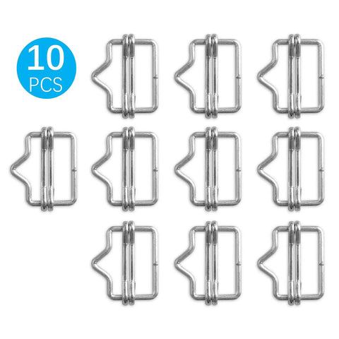 End Splicer Kit For Electric Fence Polytape, 10 Pack Quick Connect Fittings, No Tools Needed, Heavy Duty Steel Splice Connectors