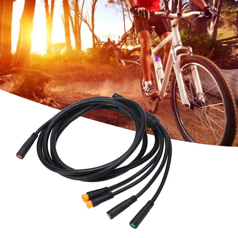 1 To 5 Electric Bike Wiring Harness With Controller Throttle Display Brake And Lamp Connectors For Easy Plug And Play All In One E Bike Conversion And KT ADE Lithium Battery Systems Works With Most Controllers