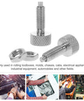 Heavy Duty Stainless Steel Spring Plunger Locking Pin With Knurled Handle No Sweat Indexing Bolt for rolling toolboxes and industrial use.