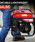 Person carrying Beefy 4000W Portable Inverter Generator For Camping RV Tailgating And Home Backup Power 208CC EPA