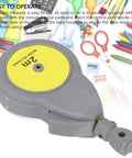 Heavy Duty Rotating Beam Compass With Retractable Tape Measure And Fifty Pencil Refills For No Sweat Pro Shop Layouts And Dead Nuts Dual Scale Accuracy with 2m tape measure in gray.