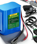 5600mAh 12V Lithium Battery Pack With Charger And Bare Leads For 12V Devices RC Cars LED Strips DIY Projects Electronic Organ Optical Network Unit And CCTV Cameras