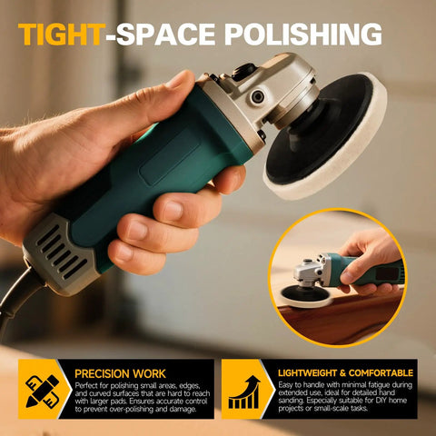 Heavy Duty 3 Inch Wool Felt Polishing Pads For Angle Grinders used for tight-space polishing on small surfaces.
