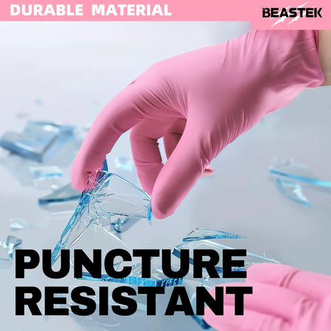 Nitrile Disposable Gloves 4 Mil Powder Free Latex Free Medical Grade for Cleaning Food Handling and Esthetician Use handling glass