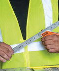 Electrician using 935CSEL Magnetic Combo Square Ruler For Electricians And Carpenters, Aluminum Double Sided Layout Tool With Bubble Level