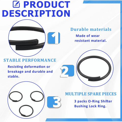 Three Pack O Ring Shifter Bushing Lock Ring Replacement For VW Shift Lever Bushing product features description
