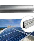 20cm Aluminum Solar Panel Mounting Rail Bracket for PV Module Installations, Lightweight Erosion Resistant Track System on rooftop