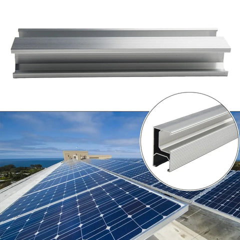 20cm Aluminum Solar Panel Mounting Rail Bracket for PV Module Installations, Lightweight Erosion Resistant Track System on rooftop