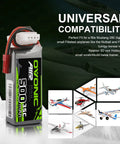 3S 11.1V 500mAh 35C LiPo Battery With JST Connector For RC Plane Helicopter Quadcopter FPV Racing Drone Two Pack