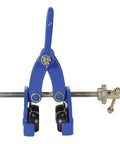 Steel Quick Install Manual Trolley 4000 Lb Capacity With Four Rollers Lifting Eye And Safety Ring 10 Inch Headroom Blue Finish