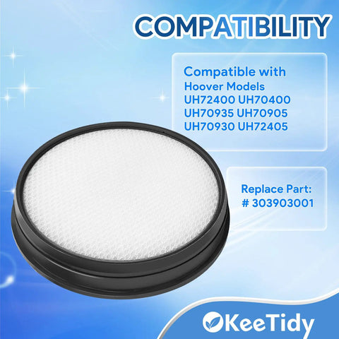 Replacement Vacuum Filters For Hoover Windtunnel 3 Pro Pet Hair Bagless Upright Vacuums UH72400 UH70400 UH70905 visible filter compatibility chart