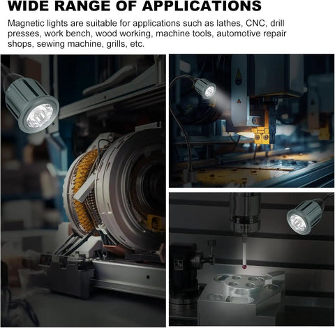 Heavy Duty Magnetic Work Light With Strong Grip Beast Mode 600 Lumens Of Crisp 6500k White Beam used in machining and workshop settings