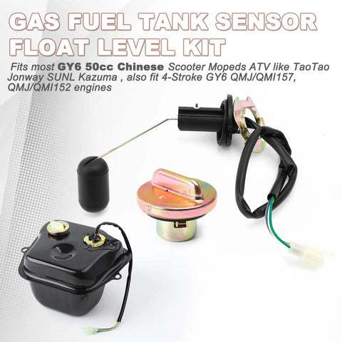 Gas Tank Level Sensor Float Kit And Cap For GY6 4 Stroke Scooters And Mopeds Compatible With Taotao Jonway Roketa Sunl