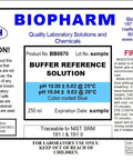 Label of pH Calibration Buffer Set 4.00 7.00 10.00 3 Pack, 250 mL Bottles, NIST Calibrated Color Coded, Lab Grade