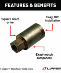 Replacement Coupling Motor For SlimRack RV Slide Out With Square Shaft Drive And D Shape Cutout Lippert TV Lift Ready Durable Unit To Get Your Camper Back On The Road.