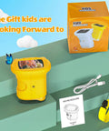 Ultimate Pocket Microscope For Kids With 1000X Zoom, 2.4 Inch HD Screen, shown with accessories and packaging