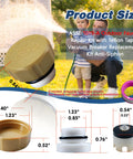 All In One Universal Outdoor Faucet Repair Kit With Teflon Tape Vacuum Breaker Replacement Anti Siphon Frost Free Hose Bib Sillcock Valve One Pack DIY Friendly Easy Install For Leaks And Low Water Flow showing size dimensions and components