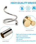 Flexible Brass Mist Nozzle Extensions, 11.5 Inch Bendable Copper Poles, 10 Pack, showing nickel plating and brass composition.