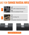 2 Piece 21.2 Inch Rails For Savage Rascal Scope Mount Base Kit Built From Hard Anodized Aluminum With Matte Black Finish
