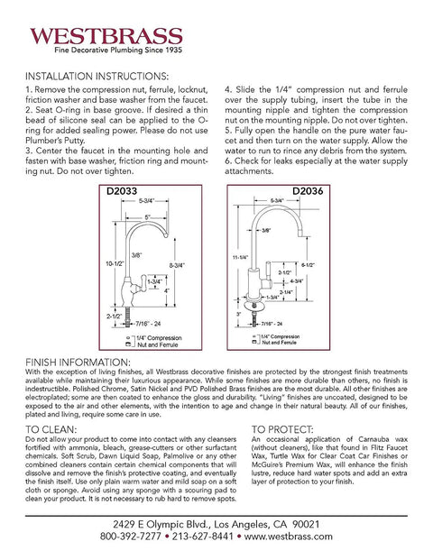 Installation diagram for Gooseneck Cold Water Dispenser Faucet With Single Lever Handle, 10 Inch Tall Oil Rubbed Bronze Brass Construction