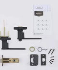 Contemporary Stamford Privacy Door Lever Matte Black No Brainer Install Fully Reversible For Left Or Right Handed Doors 6 Way Adjustable Backset