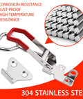 Beefy 304 Stainless Steel Toggle Latch Clamps Set Of Four With Lock Holes Adjustable Quick Release Pull Latches shown with features