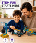 Hands On 50 In 1 STEM Science Kit For Kids Ages 8 12 Motorized Building Toy For Boys And Girls Educational Engineering Set Birthday Gift, 107 pcs