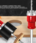 Heavy Duty Manganese Steel Hole Saw Arbor Adapter With 10mm Hex Shank, connecting rod for bimetal hole opener, quick installation.