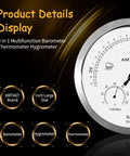 Big Five Point Two Inch Dial All In One Weather Station With Barometer Thermometer And Hygrometer for home office