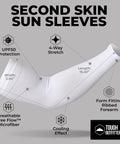 UV Arm Sleeves For Men And Women Stay Cool With Sun Protection Compression Cooling Sleeve For Golf Baseball Running And Outdoor Activities Tattoo Cover Lightweight Freeflow Fabric, showing 4-way stretch and cooling effect features.