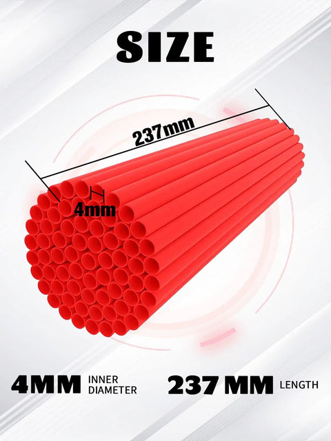 Universal 72 Piece Spoke Covers Kit With Wheel Wraps For Eight To Twenty One Inch Rims 237mm length 4mm inner diameter