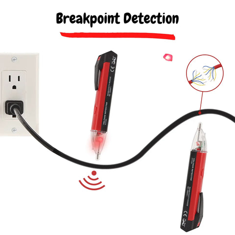 Non Contact AC Voltage Detector Pen For Quick Cable And Socket Voltage Checks Lightweight Electric Tester Tool showing breakpoint detection