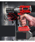 Cordless Brushless Impact Wrench High Torque Electric Power Tool For Scaffold Woodworking And Car Repair in use on metal fasteners.