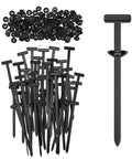 Heavy Duty Cable Tie Buckles Kit For Cars And Home 100Pcs Self Locking Zip Ties And Plastic Retainer Clips, black nylon