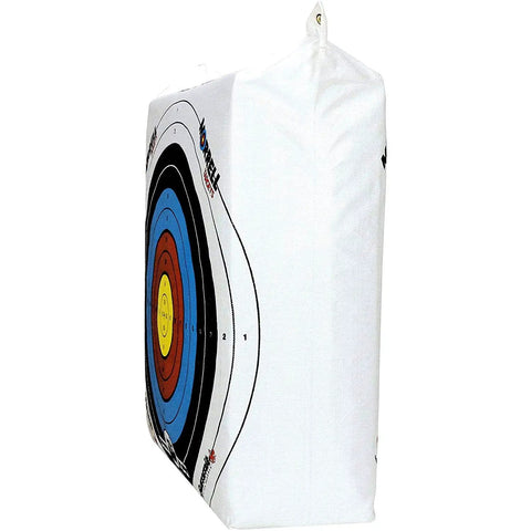 Side view of Two-Sided Archery Bag Target Set For NASP Practice, Four Shooting Spots Per Target, 28 By 10 By 28 Inches
