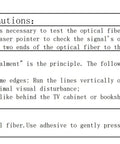 Installation precautions for No Sweat Invisible Optical Fiber Cable Bundle With Two Rj45 To Fiber Media Converters, showing planning and steps.
