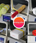This Smart Automatic Opp Tape Strapping Machine Is A Real Game Changer For Supermarkets Using Heat Seal Technology For Hassle Free Veggies Bundling With No Messy Glue Needed, displaying various vegetables packaged.