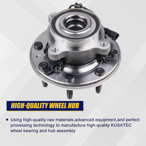 Front Wheel Bearing And Hub Assembly 515145 Compatible With 2011 2020 Chevy Silverado 2500HD 3500HD And GMC Sierra 2500HD 3500HD Front 4WD 8 Lug ABS Ready Replacement