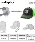 Dope Marching Band Trucker Cap For Men With Fluorescent Green Front Artwork size display and measurements