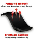 Close-up of perforated neoprene material from Two Strap Adjustable Ankle Support With Moderate Compression For Pain Relief And Injury Recovery