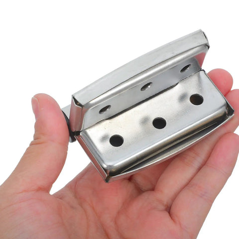 Heavy Duty Stainless Steel Toilet Partition Hinges With Spring Return And Silent Close Installation Hardware in hand
