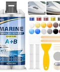 Boat Repair Kit For Fiberglass With Color Match Gel Coat, Marine Fiberglass Repair Kit with epoxy filler and color pigments