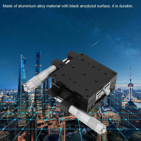XY Linear Stage 80x80x40mm With Pro Grade Micrometer Manual Precision Translation Cross Roller Bearing Sliding Table