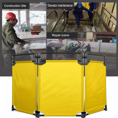 Retractable Traffic Barricade And Folding Safety Fence With High Visibility Green Panels For Driveway Garage And Work Sites Built Tough With Strong Pvc Tubes And Heavy Duty Oxford Fabric Offer Kickass Protection And No Sweat Setup For Any Project