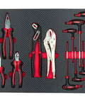 Organizer tray with pliers and hex keys from 420 Piece Home DIY Hand Tools Set With Organizer Box, Professional Tool Kit For Auto Repairs.