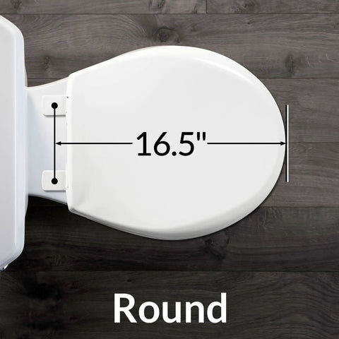 Commercial Open Front Round Plastic Toilet Seat Heavy Duty Industrial With Lid Easy Top Tighten Hinge 16.5 inch size