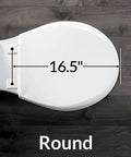 Commercial Heavy Duty Closed Front Toilet Seat With Cover No Slam Secure Stay-Tite Installation, 16.5 inch Round