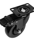 4 Inch Swivel Caster Wheels With Safety Dual Locking Brakes Heavy Duty 1800 Lbs Capacity Set Of 4 Black Non Marking Polyurethane Rubber Casters